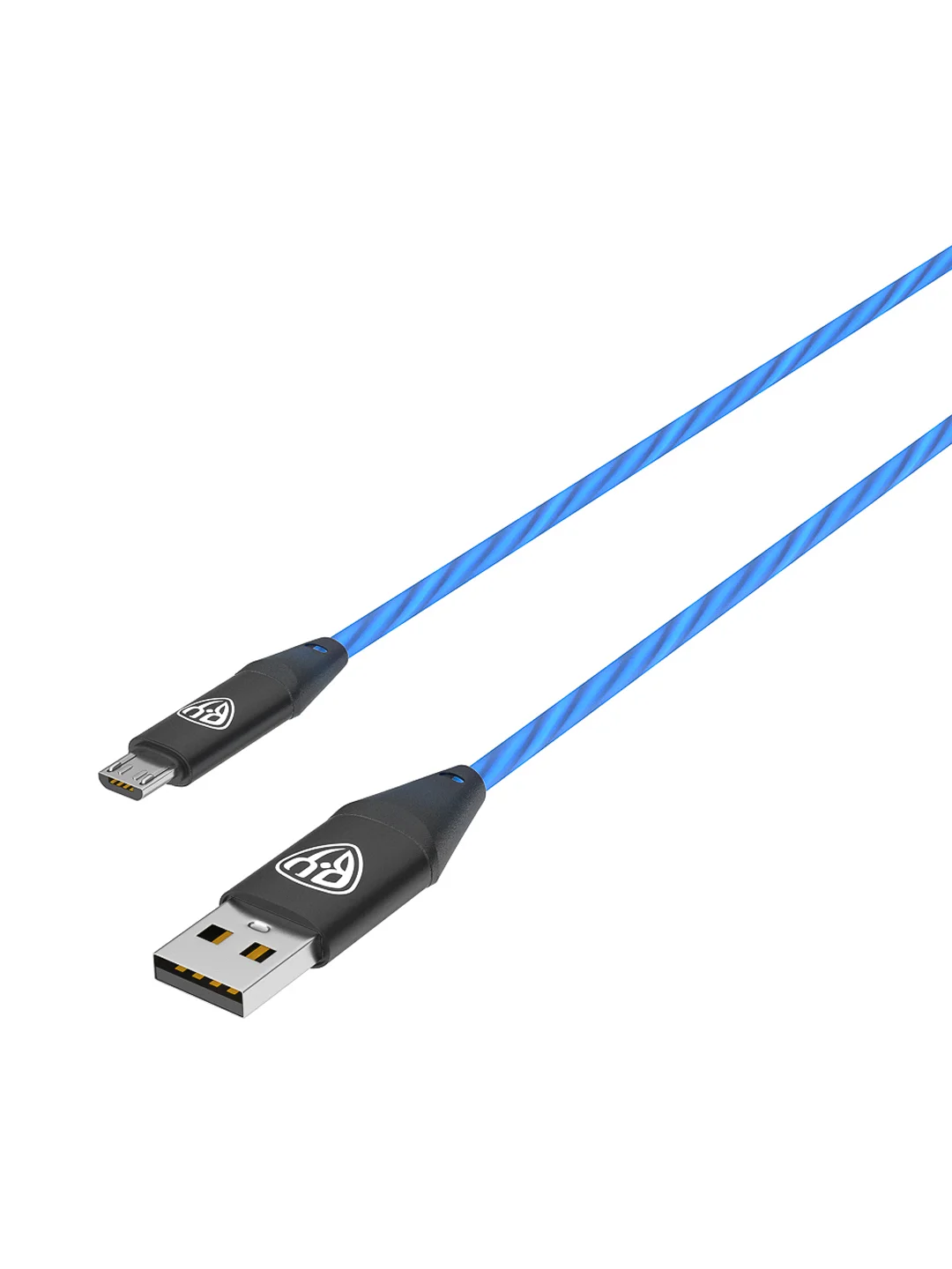 Кабель для зарядки Светящийся Micro USB, 1 м, 2.4А, Быстрая зарядка, LED подсветка