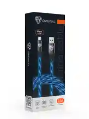 Кабель для зарядки Светящийся Micro USB, 1 м, 2.4А, Быстрая зарядка, LED подсветка