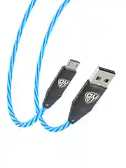 Кабель для зарядки Светящийся Micro USB, 1 м, 2.4А, Быстрая зарядка, LED подсветка