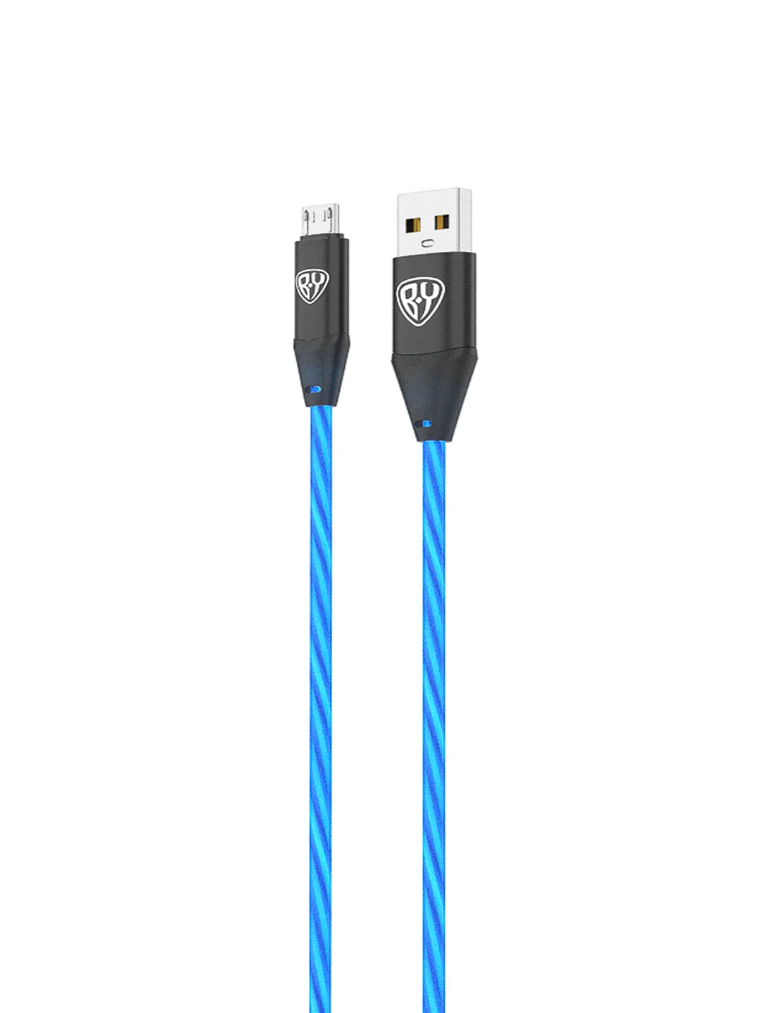 Кабель для зарядки Светящийся Micro USB, 1 м, 2.4А, Быстрая зарядка, LED подсветка