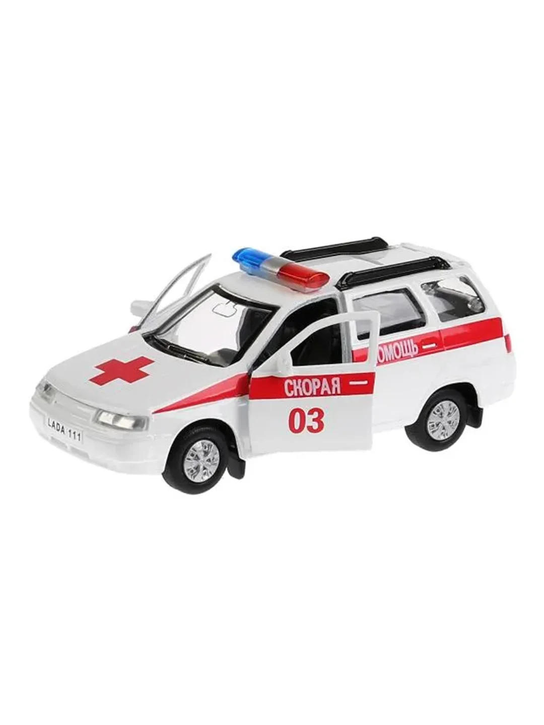 Машина ТехноПарк LADA 111 скорая, 12 см