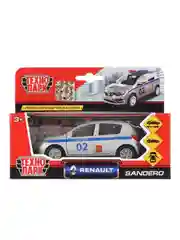 Коллекционная металлическая модель ТехноПарк RENAULT SANDERO. Полиция, 12 см