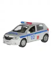 Коллекционная металлическая модель ТехноПарк RENAULT SANDERO. Полиция, 12 см