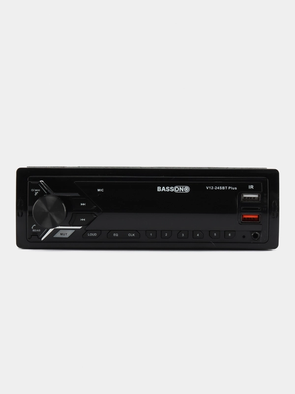 Автомагнитола BassON 1 DIN с пультом ДУ, Bluetooth, USB, AUX
