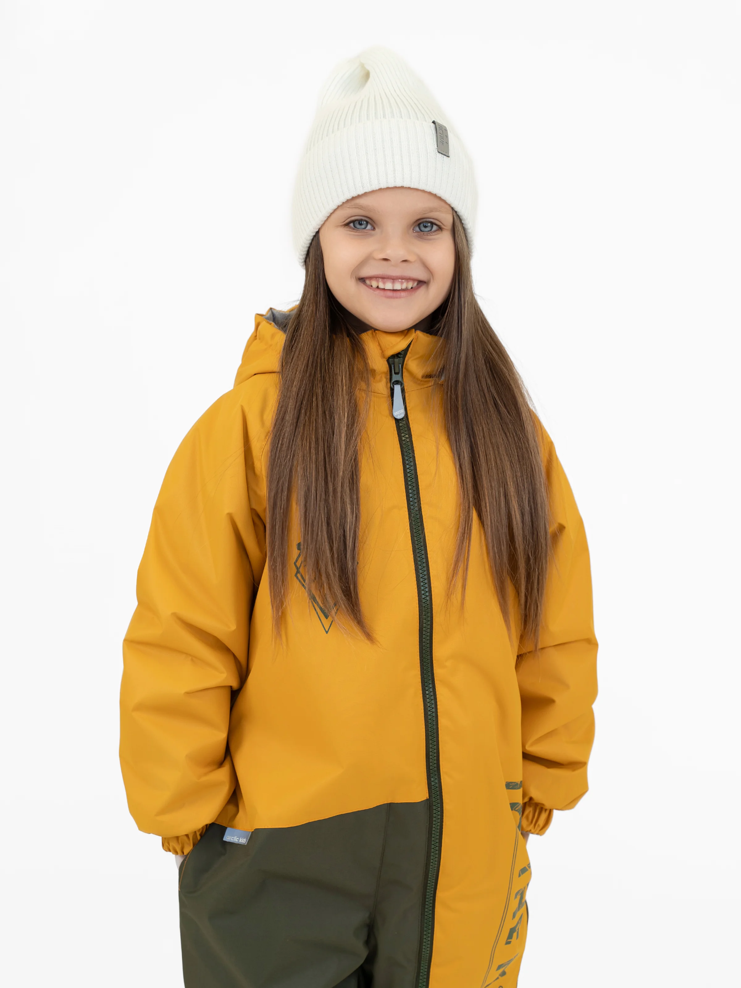 Горчичный комбинезон демисезонный для мальчика, для девочки Arctic kids, мембрана