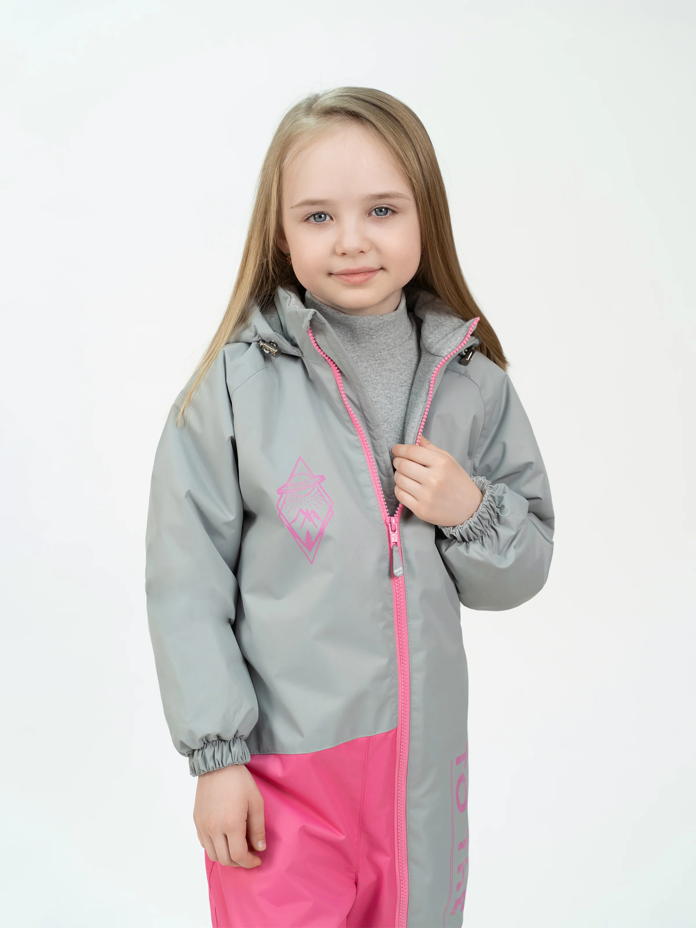 Розовый комбинезон демисезонный для мальчика, для девочки Arctic kids, мембрана