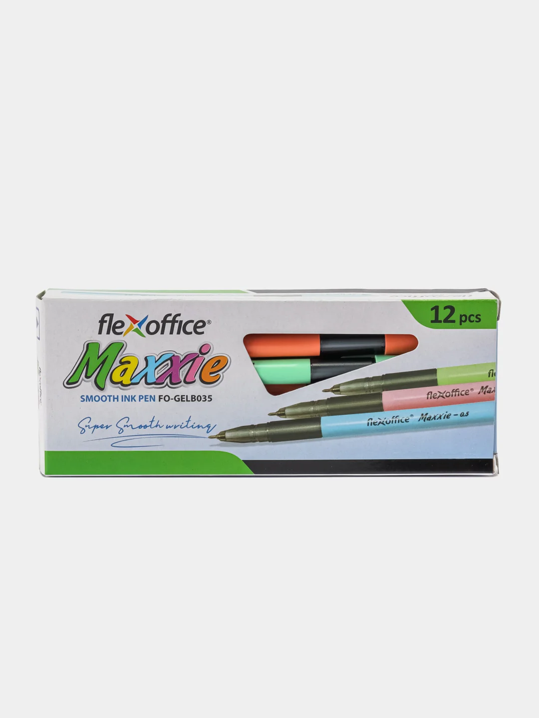 Ручки шариковые масляные синие 0,5мм Maxxie ассорти 12 шт