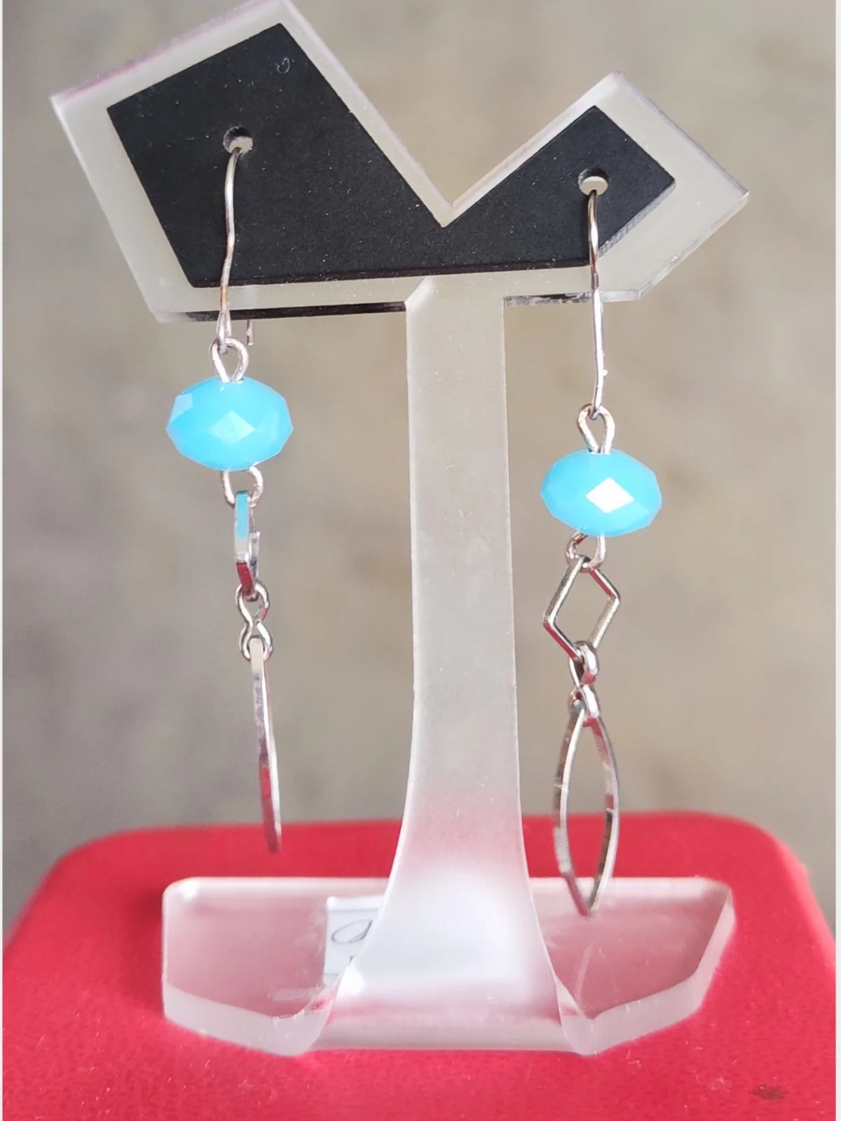 Серьги женские голубые