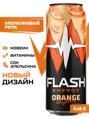 Энергетический напиток Flash Up Energy Апельсиновый Ритм 0,45л, ж/б
