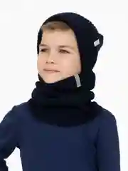 Темно-синий шапка и снуд, комплект демисезонный, Arctic kids