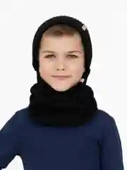 Черный шапка и снуд, комплект демисезонный, Arctic kids