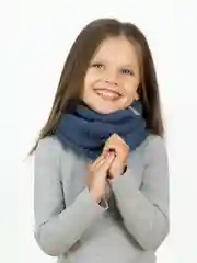 Светло-синий шапка и снуд, комплект демисезонный, Arctic kids