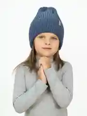 Светло-синий шапка и снуд, комплект демисезонный, Arctic kids