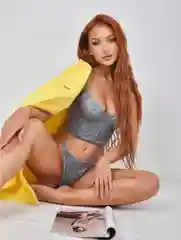 Небесно-голубой комплект кружевного нижнего белья