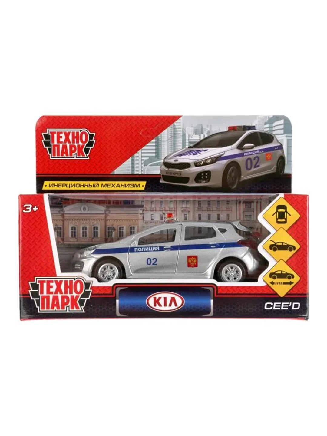 Машина металлическая Технопарк "KIA CEED. Полиция", длина 12 см