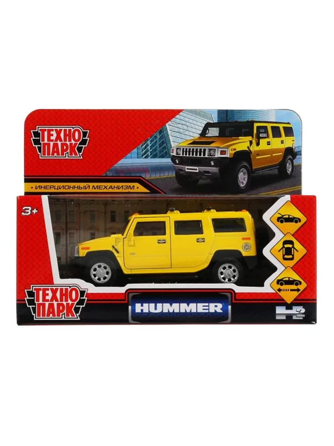 Металлическая модель ТехноПарк Hummer H2, 12 см