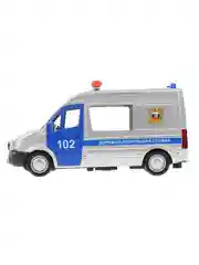 Металлическая инерционная модель Технопарк "Mercedes-Benz Sprinter. Полиция", 14 см