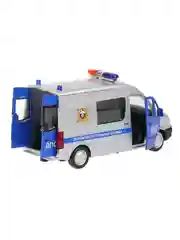 Металлическая инерционная модель Технопарк "Mercedes-Benz Sprinter. Полиция", 14 см