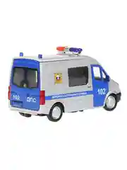 Металлическая инерционная модель Технопарк "Mercedes-Benz Sprinter. Полиция", 14 см