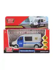 Металлическая инерционная модель Технопарк "Mercedes-Benz Sprinter. Полиция", 14 см