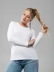 Белый лонгслив женский базовый белый, джемпер, хлопок