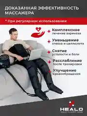 Массажер для тела электрический, лимфодренажный, компрессионный, СМ2731-3 режима(4 камеры)