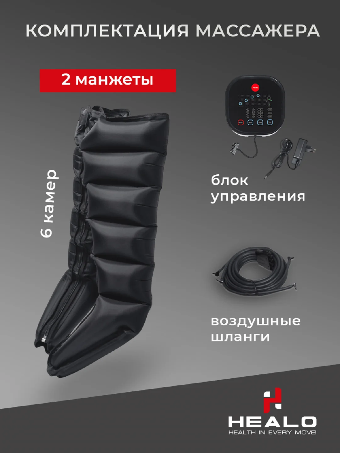 Массажер для ног электрический лимфодренажный компрессионный, аппарат для прессотерапии