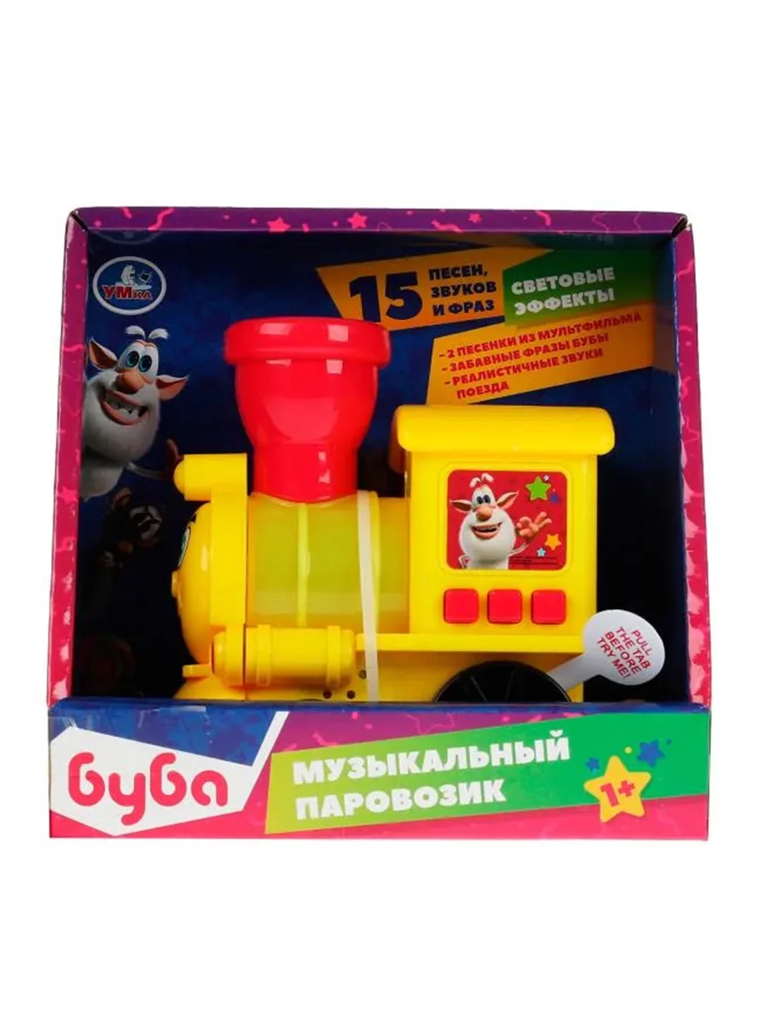 Музыкальный паровозик Умка Буба, 15 песен, звуков и фраз