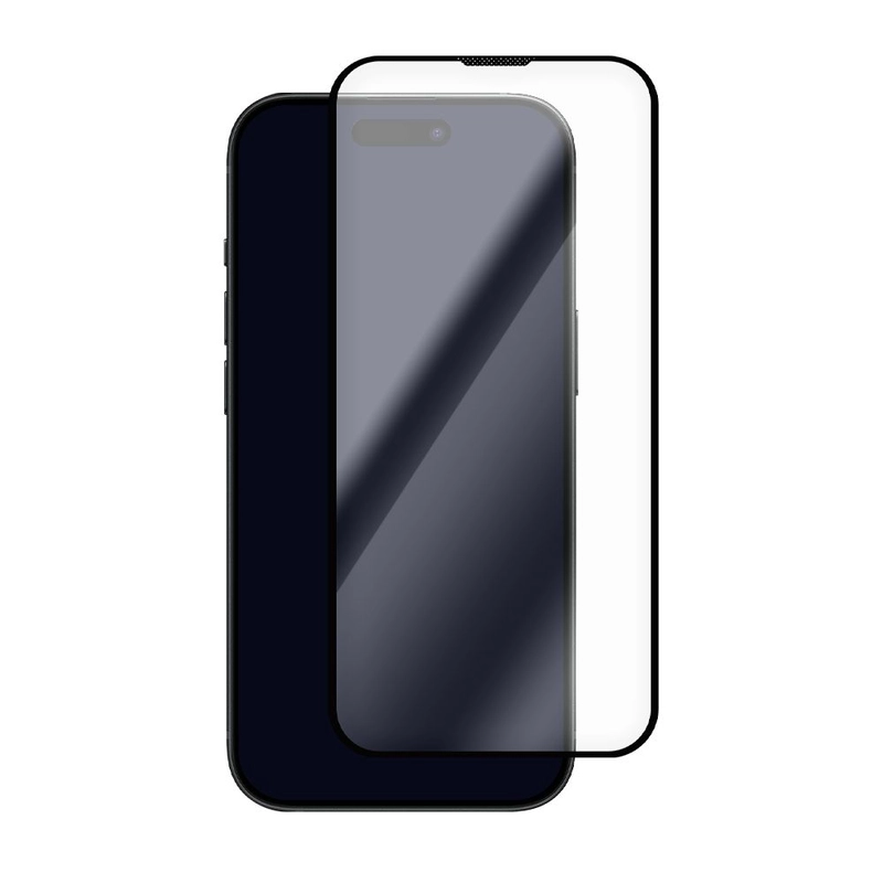 Стекло защитное Full Glue Premium Krutoff для iPhone 15/16 черное