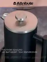 Черный набор стальной френч пресс 1000мл + баночка для чая/кофе BLACK EDITION