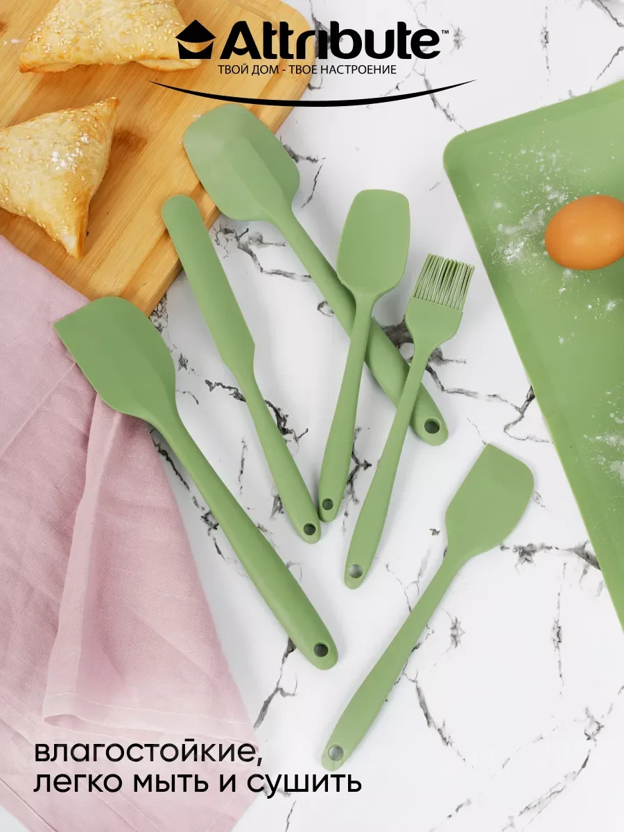 Зеленый набор пекарских гаджетов OLIVE 6шт