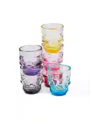 Прозрачный набор стопок SKULL COLORS 6шт 50мл
