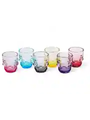 Прозрачный набор стопок SKULL COLORS 6шт 50мл