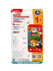 Обучающий мини-телефон Умка Репка, 30 песен, потешек и звуков