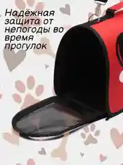 Красный сумка-переноска для домашних животных, с принтом, от 3 до 8 кг