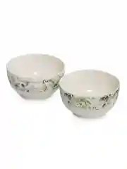 Белый набор салатников GREEN LEAFS 2шт 13см
