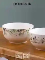 Белый набор салатников GREEN LEAFS 2шт 13см