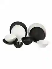 Белый набор столовый ROCK BLACK&WHITE на 4 персоны(32 предметов)