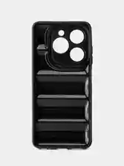 Черный чехол Infinix Hot 40i (Инфиникс Хот 40 Ай) противоударный выпуклый