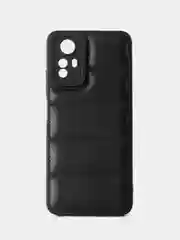 Черный чехол Xiaomi Redmi Note 12s (Сяоми Редми Ноут 12с) противоударный выпуклый