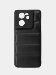 Черный чехол Xiaomi 13T (Сяоми 13Т) противоударный выпуклый