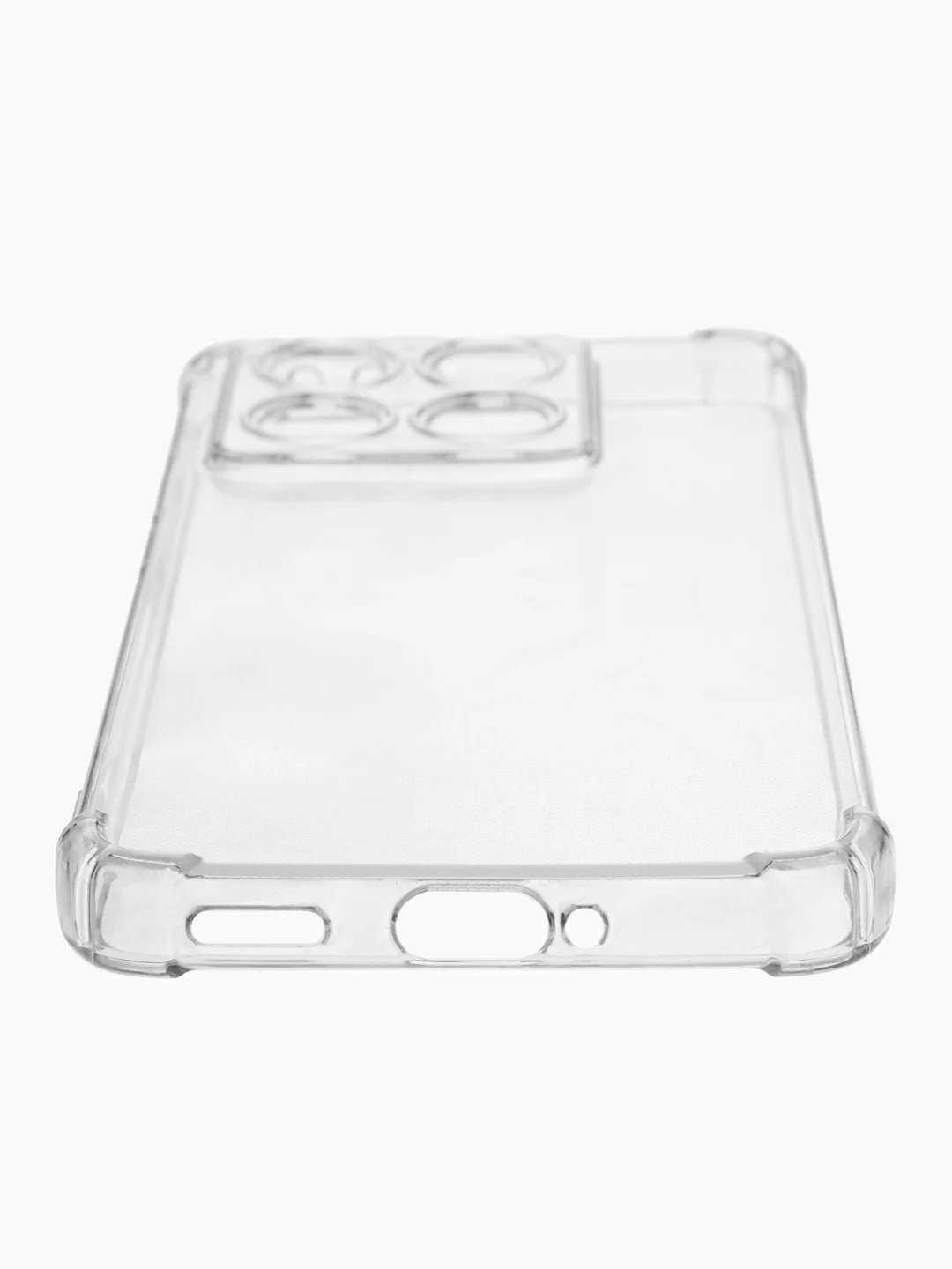 Прозрачный чехол для Xiaomi 14T (Сяоми 14Т), черный и прозрачный