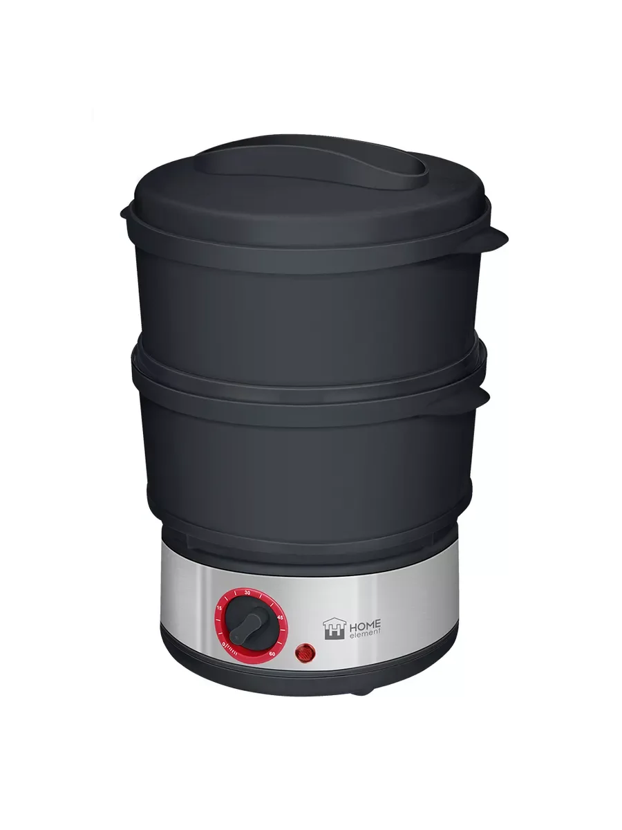 Серебряный пароварка электрическая HOME ELEMENT HE-FS1501 темный рубин