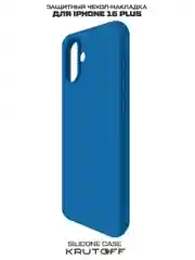 Чехол-накладка Krutoff Silicone Case для iPhone 16 Plus синий