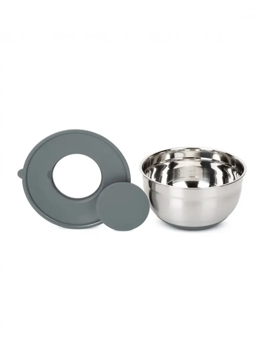 Серебряный миска GRATE IT 3-5л с крышкой 3 терки