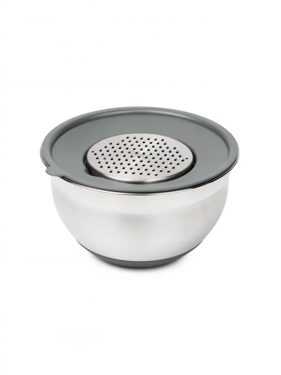 Черный миска GRATE IT 3-5л с крышкой 3 терки