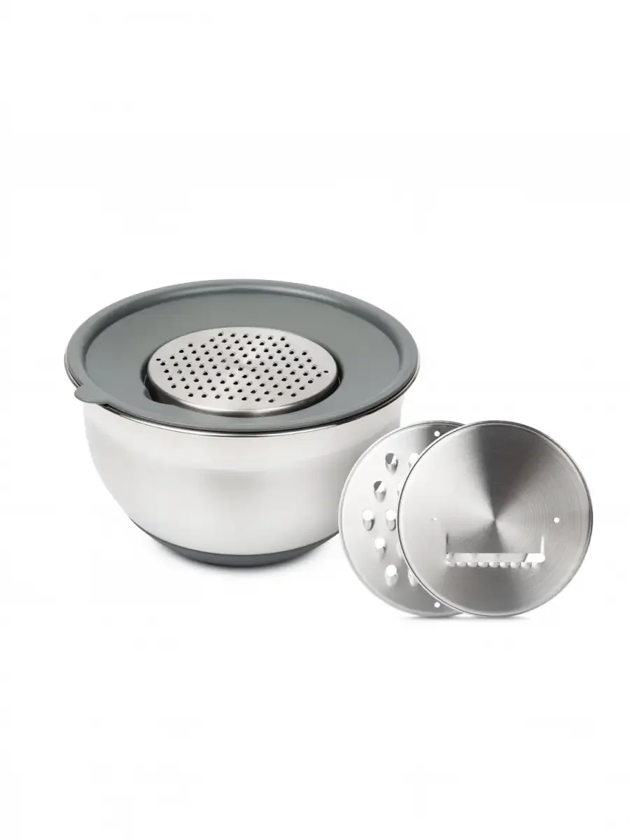 Черный миска GRATE IT 3-5л с крышкой 3 терки