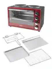 Бордовый духовой шкаф LUMME LU-EO1712B/2000 Вт/ Объем 40л/ 4 нагр-х элемента/ 5 режимов работы