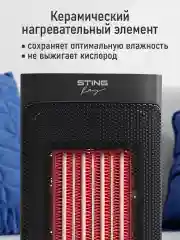 Серый тепловентилятор STINGRAY ST-FH1070C темное серебро
