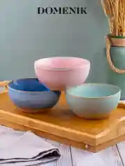 Синий набор салатников PAINTCRAFT 3шт 800мл 15см